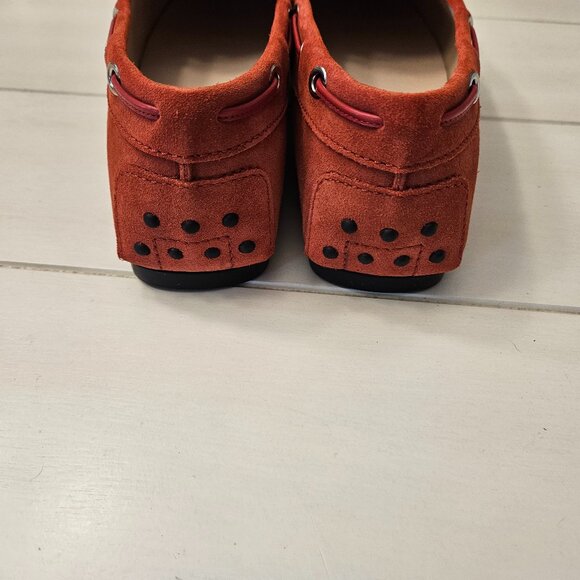 Tod's Red Suede Moccasins - Size 40.5/10.5 US - Picture 6 of 9
